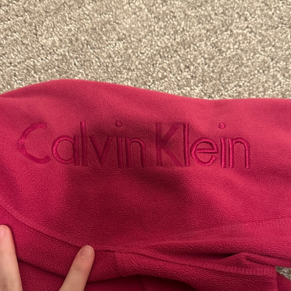 Calvin Klein Raspberry Fleece Jacket - Picture 2 of 3